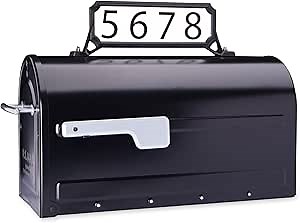 Architectural Mailboxes 3460B Manhattan Address Plaque, Small, Black