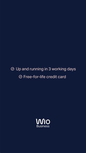 Open a fully digital business bank account with Wio Business. No paperwork. No branch visits. Just full speed ahead. With Wio Business, you can: ✅ Open an account in minutes ✅ Get operational in 3 working days* ✅ Enjoy a free-for-life credit card* Wio Bank - Born to back you. *Terms and conditions apply. | Wio Bank