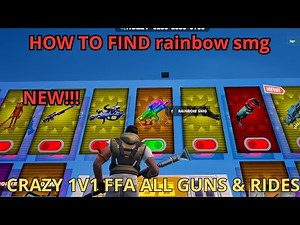 CRAZY 1V1 FFA ALL GUNS & RIDES SECRET hozzy FORTNITE CREATIVE SECRET How to find rainbow smg guide