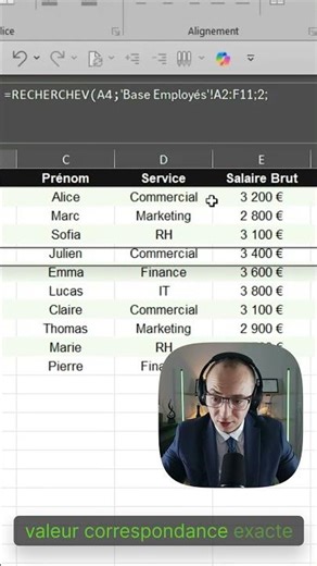 La formule la plus demandée sur Excel (RECHERCHEV en 30 sec) 🔍