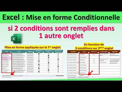 Excel : Mise en forme conditionnelle si deux conditions sont remplies dans un autre onglet