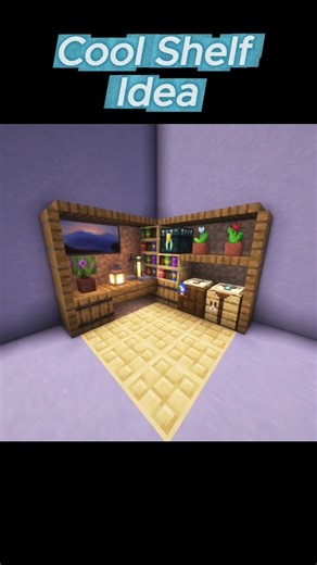 Cool shelf design #minecraft #shorts #minecraftbuilds