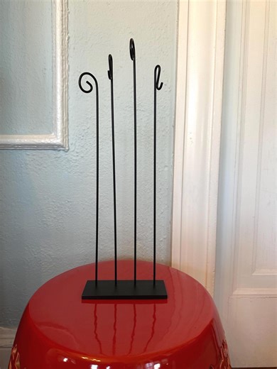 Metal Necklace Display Stand with 4 Hooks For Long Chains, Beaded Necklaces