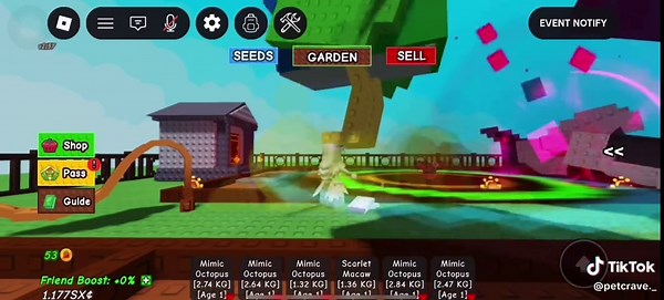 Colossal Peacock in Roblox: Garden Growth Adventure