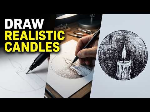How to Draw a Realistic Candle | Easy Step by Step Tutorial - SSM Art