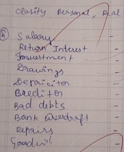 Classify the following accounts under personal, real, and nomin... | Filo