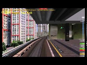 OpenBVE (KCR ERL train)九鐵東鐵綫都城嘉慕電動列車MLR在觀塘綫(KTL)大暴走(油麻地至調景嶺)(最高123KM/H)