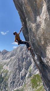 Ego Land 8c/ 410 m Marmolada, Italy ✅ On August 25th I climbed all the pitches leading from the ground to the summit, a tough mental and physical process! In my opinion, this is one of the best “Alpine multipitches” I’ve climbed in recent years. A very aesthetic route with key pitches of different styles: one is super physical and endurance-based (8c/ ), and the other is very short with a powerful boulder, making the climb even more complex. I feel this whole process has been really special—conq