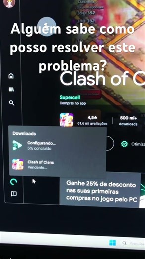 Problema de instalação de jogos na google play games