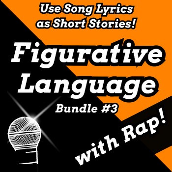 Middle School Figurative Language Worksheets with Songs as Short Stories No Prep