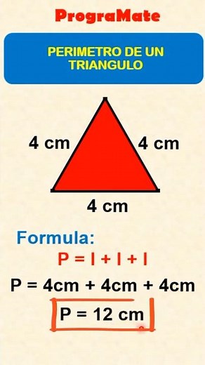 Perímetro de un Triangulo [ Figuras Geométricas ] - Ejercicios #Shorts ✔