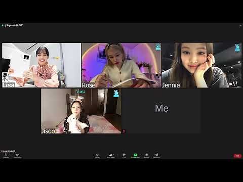 BLACKPINK STUDY WITH ME l 1 HOUR l Zoom Call With BlackPink