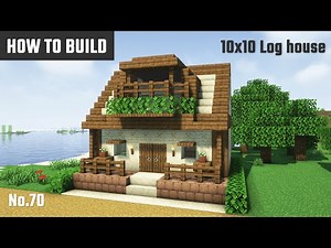Minecraft : How to build a house with patterned walls made of wood and sand. 10x10 blocks.