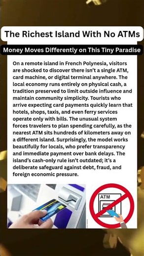 The Richest Island With No ATMs #shorts