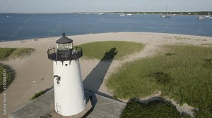 Drone videos of the Edgartown Lighthouse on Martha's Vineyard including Fuller Street Beach, Lighthouse Beach and views of the Edgartown Harbor all on Martha's Vineyard near Cape Cod in Massachusetts
