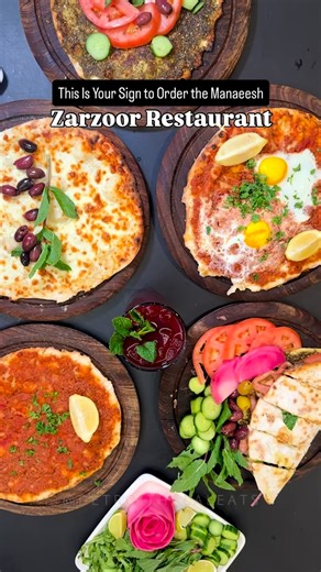 Zarzoor | 📍Sterling Heights, MI You’ve seen me hype up the viral brunch buffet at Zarzoor, but I have to talk about their manaeesh for a second They’re made in house, and while a few options make it out to the buffet, there are so many more you can order fresh. From classic zaatar to meat pies to zaatar and cheese, there’s something for everyone. This is one of those things I always end up ordering when I’m there, even if I didn’t plan to. If you haven’t tried their manaeesh yet, make sure you 