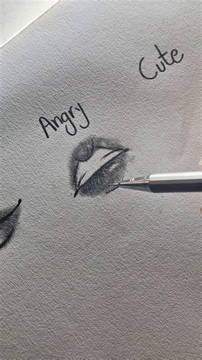 How to Draw Anime Lips.. 👄 #art #drawing #artshorts #sketch #drawingtutorial