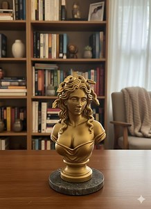 Medusa Bust Statue, Snake Hair Gorgon Sculpture, Dark Academia Decor - Etsy