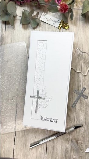 🤍 Simple DIY Sympathy Card #craftingtutorial #crafting #funeral #diy