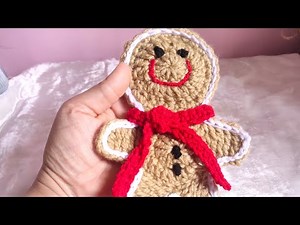 HOW TO CROCHET A GINGERBREAD MAN FOR CHRISTMAS DECORATION | CROCHET CHRISTMAS ORNAMENTS