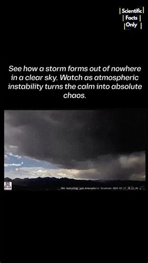 Watch How a storm is born out of nowhere in the Sky The exact moment the sky turns🤯#weather #science