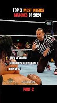 Ranking Top 3 Most intense Matches of 2024 Part-2💀🔥#wwe #shorts #smackdown