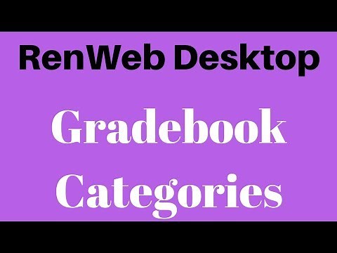 RenWeb Desktop Gradebook Categories