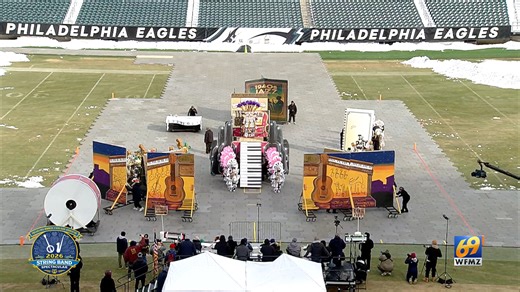Overhead view of Duffy String Band 2026 theme "Music Store Galore" at the String Band Spectacular Captain: Jake Kudrick President: Charles Kochensky Music Director: Tony Ovecka Music Arranger: Bob Leso Presentation Director: Sharon Crowe Choreographer: Lisa Rogers-Miller Costume Designer: Tim Magneta Costumers: James May (Captain), JMK Costumes (Band) Video Courtesy of WDPN Me-TV2 Wilmington/Philadelphia & WFMZ | Philadelphia String Band Assn.