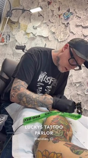 Greg D. on Instagram: "Fun, colorful, bold, easygoing …………..Mooned ,Army guy, middle finger barb and a tea Rex ..Day complete …Always looking for the right people to share my tattooing with. Tattoos by Greg ……….. #tattoosbygregd #tattooingsince1991 #meridianidaho #boldwillhold #colortattoo"