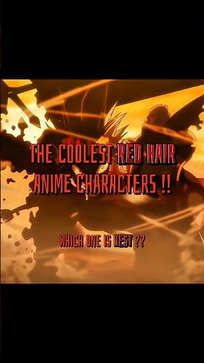 The Coolest Red Hair Anime Characters !! Which One Is Best ??
