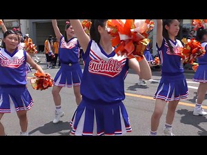 [4K]水戸商業高等学校チア・ダンス部「Blue Twinkle’s」-第56回水戸黄門まつり下市パレード2