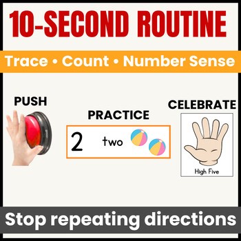 Number Centers Routine | 10-Second Math Practice | Counting & Number Sense PreK