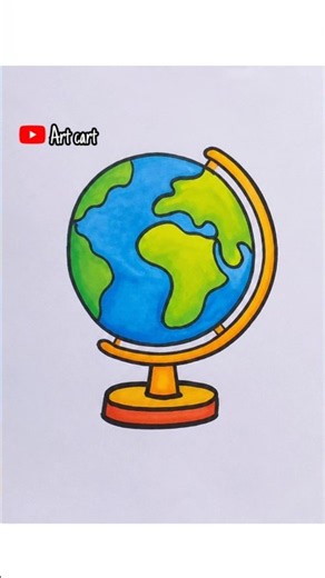 How to draw easy world map #shorts #shortvideo #shortsfeed #drawing #world #DreamTrackAI