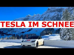 TESLA und der erste Schnee ❄️⛄️🏔️ | Tesla Model 3 fährt wie auf Schienen!