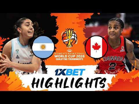 Argentina 🇦🇷 v Canada 🇨🇦 | Highlights | #FIBAWWC 2026 Qualifying Tournament
