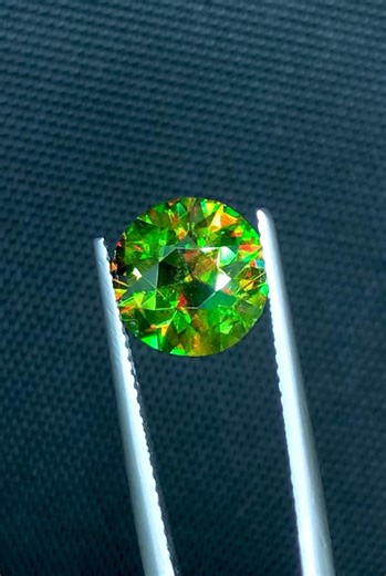 Chrome Sphene Gemstone: Round Cut Titanite, 3.70 Carats - Etsy