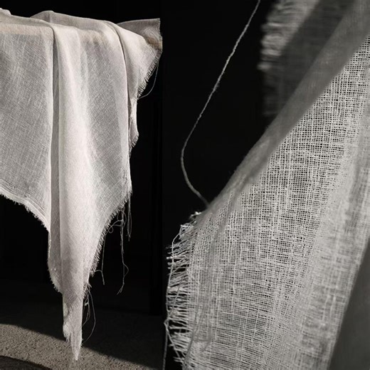 Sheer Gauze Linen Blend Fabric - Open Weave for Hanfu, Summer Dresses & Layering - Etsy