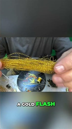 DIY Fly Tying: Nylon Thread, Gold & Clear Flash! #shorts
