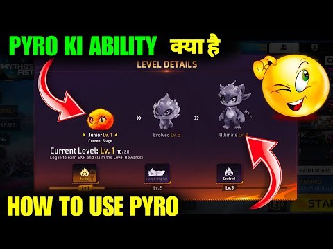 PYRO KI ABILITY KYA HAI || HOW TO USE PYRO IN FREE FIRE || PYRO LEVEL UP KAISE KARE