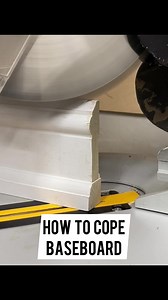 How I cope baseboard (or crown moulding). This is much cleaner look than a miter joint that could open up, especially since most corners aren't 90 degrees.#baseboard #finishcarpentry #joinery #triminstall #triminstallation #woodworking #woodworker #builtin #cabinetry #kjsawdust #shopsounds | KeithJohnson_CustomWoodworking