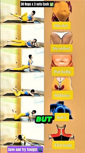 6 Best Exercises to Reduce Belly Fat, Slim Hips & Tone Your Full Body Fast | Home Workout #Shorts