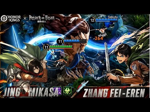 EFEK SKIN MIKASA DAN EREN MIKASA KAGE BUNSHIN HONOR OF KINGS