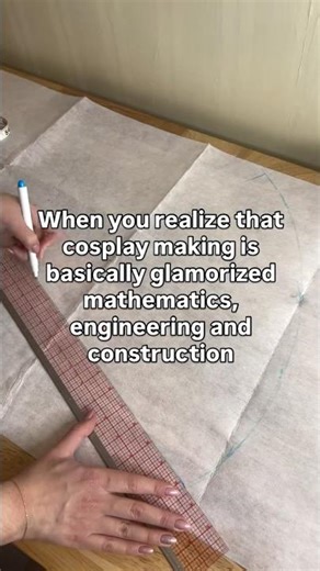 When you realize cosplay making is basically glamorized mathematics 💀 #cosplay