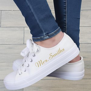 Custom Bride Sneakers – Personalized Wedding Shoes With Name and Date - Etsy