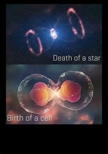 Mind-Blown! Death of a Star vs. Birth of a Cell: Same Vibe, Different Scale #Science #Space