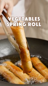 Family favourite fried vegetable spring rolls recipe. Ingredients Spring roll wrapper 14-15 sheets Cabbage 200 g Carrot 200 g Shiitake mushroom dried 80 g Glass noodles 50 g Garlic 2 cloves Spring onions 3-4 Seasonings Soy sauce 1 tbsp Sugar 2 tsp Sesame oil 2 tsp Salt 1 tsp Pepper half tsp Flour glue (1 tbsp flour water 2 tbsp ) Oil for frying Instead of deep frying, you can also bake or air fry the spring rolls. | Khin's Kitchen
