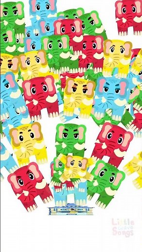 Hickory Dickory Dock 100 Elephants | Nursery Rhymes For Toddlers | Little Wave Songs - Baby Coco