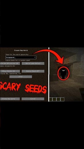 Top 5 scary Minecraft seed 💯😈|try it 💥