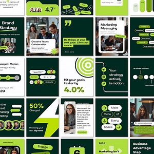 50 Marketing Social Media Post Templates | Canva Free Editable - Etsy