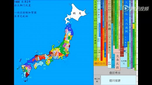 【历史地图】列国历代疆域变化1：日本战国[史图馆]